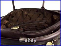 Visconti 18427 Ladies Brown Leather Messenger Work Bag Soft Case Laptop Bag