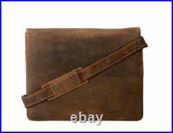 Visconti 18548 Harvard Leather Cross Body Messenger Bag Laptop Briefcase Case