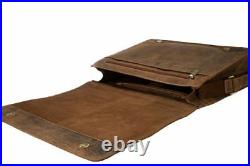 Visconti 18548 Harvard Leather Cross Body Messenger Bag Laptop Briefcase Case