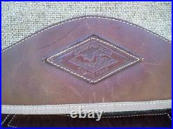 Vtg Brown Jute Material withLeather Trim DIAMOND BLUFF Shoulder Soft Laptop Bag
