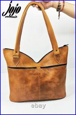 WBLD- genuine leather shoulder Tote bag with fabric holders laptop tablet
