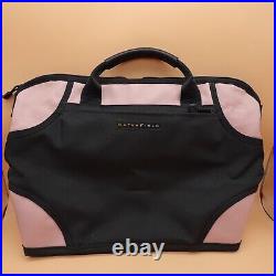 Waterfield Designs Cargo Laptop Bag XL Tote Pink Leather Black Ballistic Nylon