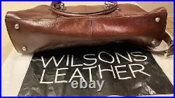 Wilsons Leather Womens executive Attache computer bag brown
