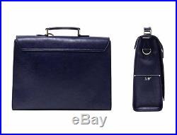 Women Faux Leather Bag Briefcase Shoulder Laptop Messenger Bags Blue Coach