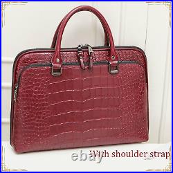 Women GENUINE LEATHER Stylish Handbag Laptop Briefcase Business Work Luxury Bag
