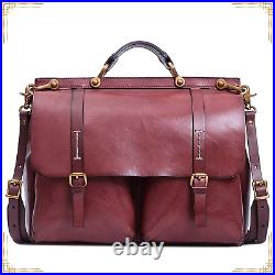 Women GENUINE LEATHER Vintage Designer Handbag Ladies Fashionable Laptop Bag