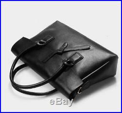 Women Genuine Leather Handbags Business Briefcase 14 Inch Laptop Shoulder Bags
