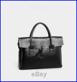 Women Genuine Leather Handbags Business Briefcase 14 Inch Laptop Shoulder Bags
