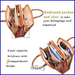Women Leather Briefcase Laptop Attache Case Handbag Business Messenger Bag Purse