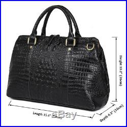 Women Real Leather Handbag 13 Laptop Attache Case Shoulder Messenger Sling Bag