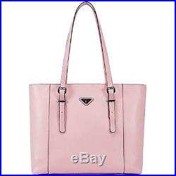 Women Shoulder Bag Briefcase Leather Laptop Tote Handbags 14- 15 Computer, Pink