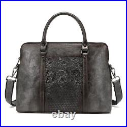 Women's Handbag Shoulder Bags Leather Embossed Brief Case Laptop Large Capacity