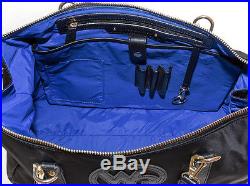 Women's Nylon Leather Handbag Purse Tote Shoulder Laptop Bag Shoe Compartment