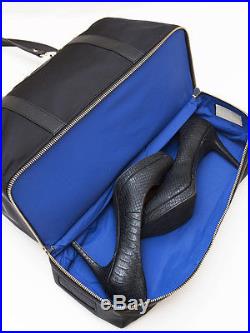 Women's Nylon Leather Handbag Purse Tote Shoulder Laptop Bag Shoe Compartment