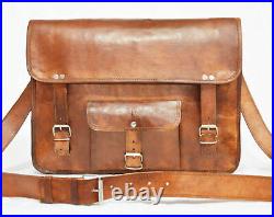 Women's Vintage Looking Brown Leather Messenger Cross Body Handmade Purse New