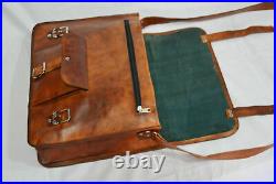 Women's Vintage Looking Brown Leather Messenger Cross Body Handmade Purse New