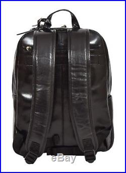 Womens Backpack Luxurious Black LEATHER Rucksack LARGE Casual Travel Laptop Bag