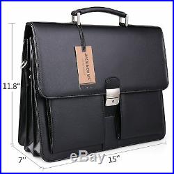 Womens Briefcase Attache Case Mens Laptop Messenger Bag Leather Lawyer / Wallet