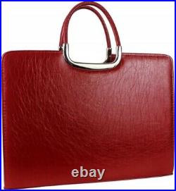 Womens Briefcase Red/Black/Brown Eco Leather Shoulder Laptop Bag for Ladies 14