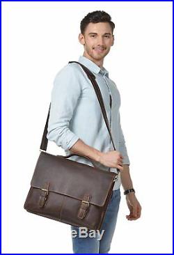 Womens Lawyer Laptop Bag Messenger Leather Briefcase Attache Case Mens / Wallet