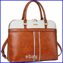 Womens Leather Laptop Bag 15.6 Inch Shoulder Tote Bag Briefcase For Women Large