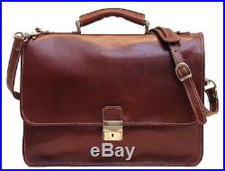 Womens Mens Attache Case Wallet Lawyer Leather Laptop Briefcase Messenger Bag