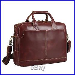 Womens Mens Briefcase Leather Lawyer Laptop Messenger Bag Attache Case Wallet