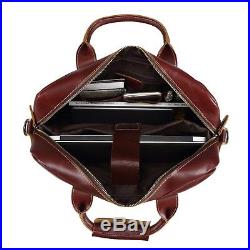 Womens Mens Briefcase Leather Lawyer Laptop Messenger Bag Attache Case Wallet