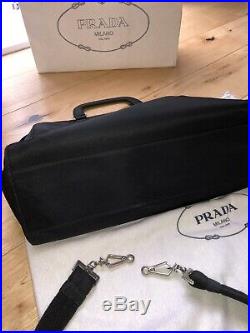 Womens Prada Small Laptop / Tablet Bag Black, Made In Italy