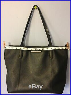 Womens Tumi Stanton Nonie Black Pebbled Leather Tote Bag 17 Inches, Fits Laptop