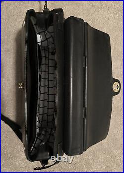 Work Bag/Laptop Satchel JEMMA Brand Black Leather