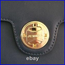 Work Bag / Laptop Satchel Jemma Emma 37 Dark Navy Leather
