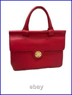 Work Bag / Laptop Satchel Jemma Emma Red Calfskin Leather No Strap Excellent