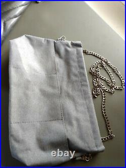 YSL Saint Laurent Loulou Medium clutch purse crossbody shoulder laptop bag Gray