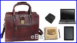 ZipperNext Genuine Leather Messenger Bag 15.6 Laptop Briefcase Bag for Women or